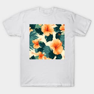 Hibiscus Flowers Pattern 19 T-Shirt